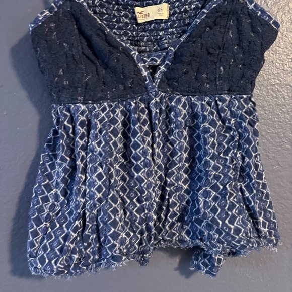 Blue Patterned Tank Top Blouse - Picture 10 of 11